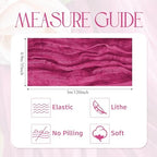 Wokceer Cheesecloth Table Runner Fushia 10FT Boho Gauze Runner, 12 Pack - Image 2