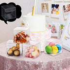 Eaasty 200 Pcs 3 x 3 x 3 Inch Clear Favor Boxes Plastic Treat Gift Boxes - Image 6