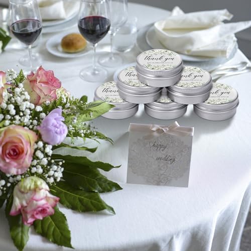 MTLEE 50 Pcs Wedding Candles Gift Favors for Guests 1 Oz, Green Leaves - Image 6