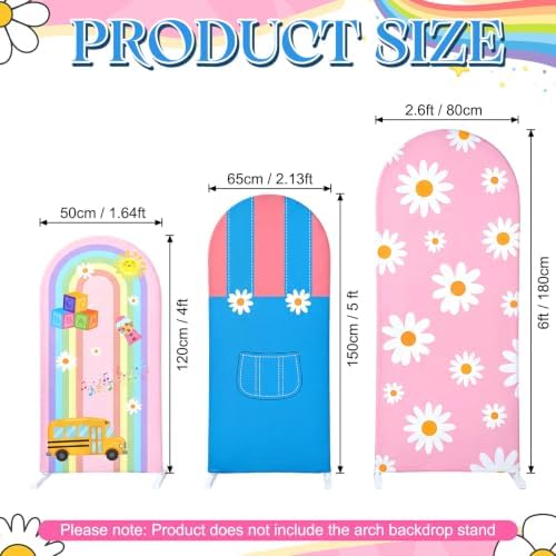 3 Set English Teacher Arch Covers for Birthday Cartoon Party - Image 2