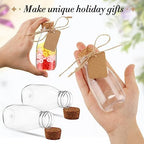 Roshtia 48 Pcs 4oz Plastic Potion Bottles with Cork Lids Clear Mini Jars - Image 3