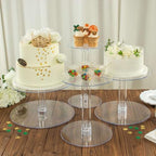Efavormart Lovely 4 Tier XL Acrylic Crystal Glass Clear Cake Dessert Decorating Stand for Birthday Xmas Party Wedding - Image 2