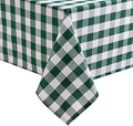 Hiasan 60 x 120 Inch Checkered Tablecloth Rectangle Forest Green and White by Hiasan