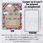 Amanda Creation Custom Baby Shower Invites Up Up and Away Baby Shower Invitation 20 5x7 Custom Personalized Baby Boy Airplane Invites With Envelopes - Image 7