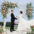 Fomcet White Square Backdrop Stand 6.6x6.6ft Metal Square Arch Stand - Image 4