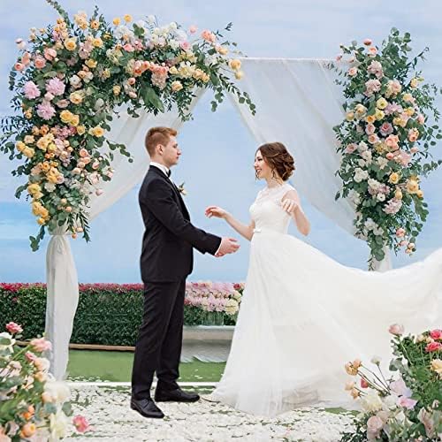 Fomcet White Square Backdrop Stand 6.6x6.6ft Metal Square Arch Stand - Image 4