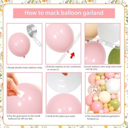 ZestZing Wildflower Arch Backdrop Cover Balloon Garland Arch Kit - Image 5