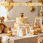 50Pack Bear Keychain Baby Shower Party Favors for Guests Diamond Bear Keychain with Organza Bags Tags for Birthday Wedding Decoration Return Gift Souvenirs - Image 6