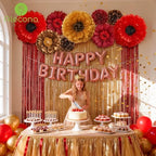 Alecono 9 Pcs Giant Paper Flowers Decorations for Wall (24", 20", 14") - Image 4