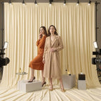 10x10FT Backdrop Curtains with Rod Pockets - Wrinkle Free Photo Stage Backdrop 2 Panels Curtains Drapes for Photography Wedding Party Baby Shower Decorations (Champagne) - Image 7