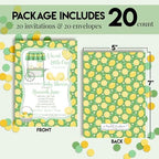 Custom Baby Shower Invites Lemon Gender Neutral Invitations for Boys or Girls, Pack of 20 5x7 Personalized Lemon Themed Invites with Envelopes - Unique Lemon Baby Shower Cards by AmandaCreation - Image 4