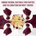 Cupuamon 50 Pack Cheesecloth Napkins 20x20 Inch Dinner Table Napkins Boho Washable Rustic Gauze Napkins Bulk for Wedding Bridal Baby Shower Party Decor (Burgundy) - Image 7
