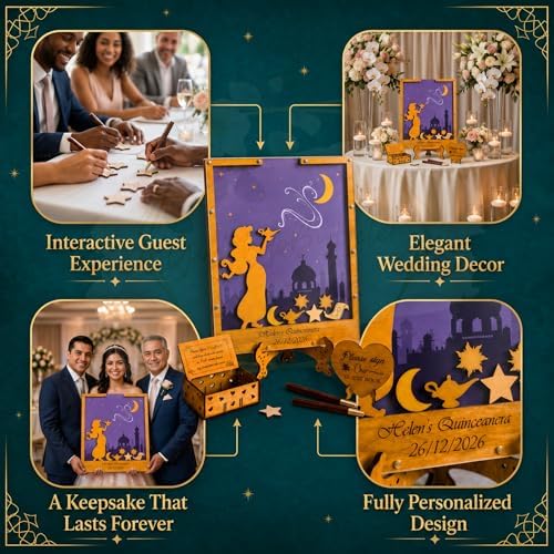 Quinceanera Guest Book Alternative Teal Gold Drop Top Heart Mis Quince Anos - Image 5