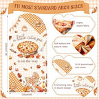 Tegeme 7.2ft A Little Cutie Pie is on The Way Arch Backdrop Cover Fall Baby Shower Decoration Large Orange Pie Backdrop Party Favor for Gender Reveal Welcome Party Supply Photo Background Decoration - Image 2