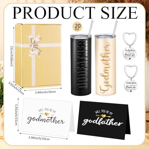 Mimorou 7 Pcs Godparents Proposal Gift Set Will You Be My Godparents - Image 4