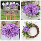AVIVIHO 65pcs Lavender Fake Flowers Hydrangea Artificial Flowers Bluk (Not Squished, No Steaming Need) Hydrangeas Silk Flowers with Stems for Home Weddings,Table Centerpieces,Party Arch Decorations - Image 4