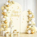 Ivory Wedding Arch Cover Set of 3 Stretchy Arch Backdrop Cover 4FT, 5FT, 6FT Cover for Arch Backdrop Spandex Fitted Wedding Arch Stand Covers for Birthday Party Ceremony Banquet Decor - Image 3