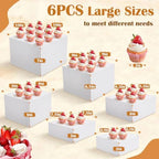 6 PCS Buffet Risers and Stands, Dessert Food Display for Buffet Table - Image 2
