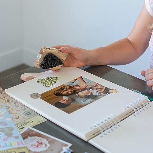 Never Ever Land Scrapbook Album – 12x10 Champagne Scrap Book. Scrapbooking Supplies, Memory Book, Wedding Guest Book, Photo Album, Baby Shower Gifts, Valentines, Engagement Gifts, and Anniversary - Image 5