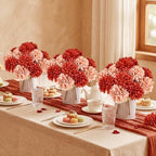 6 Set Terracotta Pre-Made Flower Table Centerpieces for Fall Decor - Image 4