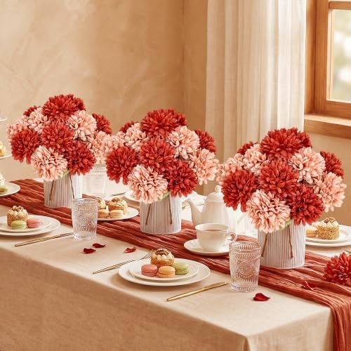 6 Set Terracotta Pre-Made Flower Table Centerpieces for Fall Decor - Image 4