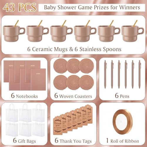 43 Pcs Baby Shower Game Prize for Winner Baby Shower Favor, Coffee - Image 2