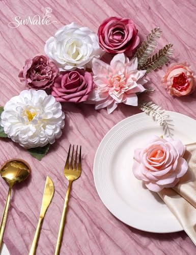 Artificial Flower Box Set Faux Flowers Fake Roses with Stems for DIY - Image 5