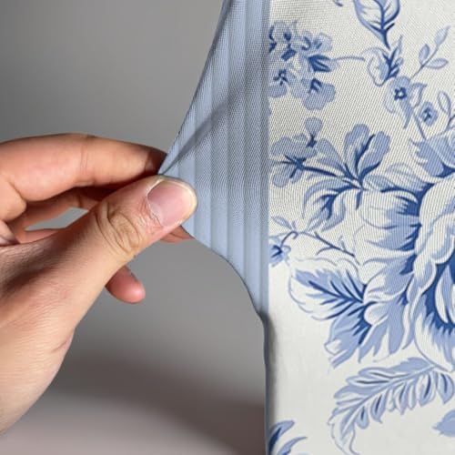 Blue and White Floral Arch Backdrop Cover Vintage Peony Arch Stand Spandex Cover Elegant Toile de Jouy Wedding Baby Shower Birthday Party Decoration French Country Style Background (G4229,5FT) - Image 4