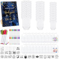 Panitay 100 Pcs White Baby Bodysuits Bibs Kit 25 Guests, Twinkle Star by Panitay