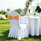 Babenest 50PCS Spandex Chair Sashes Bows with Buckle for Wedding Orange - Image 4