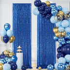 4 Pack Royal Blue Curtains 2ftx8ft Sequin Backdrop Drapes for Birthday - Image 3