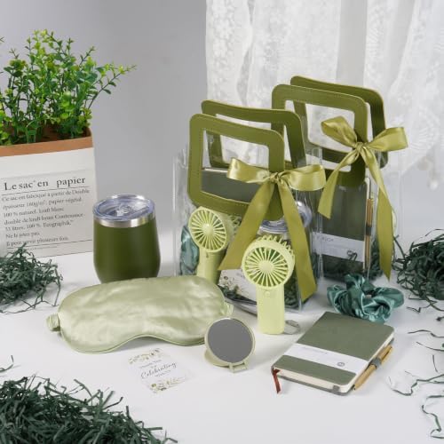 60 Pcs Baby Shower Gifts for Guest, 6 Set Handheld Fan Baby Shower Game Prizes with Notebooks, Pen, Eye Mask, Cup, Mirrors, Hair Brush Gift Bag, Wedding Bridal Shower Game Gifts for Winners - Image 7