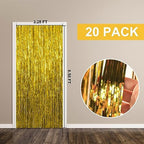 20 Pack Foil Curtain Backdrop Gold Metallic Tinsel Foil Fringe Curtains Photo Booth Props for Birthday Wedding Engagement Baby Shower Bachelorette Christmas Holiday Celebration Party Decorations - Image 7