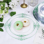 Hioasis 175 Pcs Clear Green Plates for Party - Image 6
