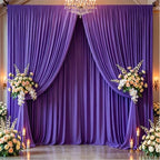 30x10ft Purple Backdrop Curtain Panels for Parties - Wrinkle Free Polyester Photo Curtain Backdrop Wedding Back Drop Fabric Drapes for Party Decorations Background for Photography - Image 5
