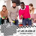 Abbylike 30 Pcs Checkered Racing Gift Bags Bulk, Large Reusable Tote Bags - Image 4