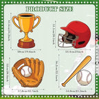 Honoson 4 Pcs Large 24" x 32" Baseball Cardboard Cutouts Standup Life Size, Baseball Party Yard Signs Decoration for Baby Shower Birthday Party Supplies Sports Themed Lawn Classroom Photo Backdrop - Image 3