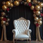 30x10FT Black Backdrop Curtains for Wedding Parties, Wrinkle Free Photo Backdrop Curtains for Wedding Birthday Party Baby Shower, Fabric Drape with Rod Pockets 5ft x 10ft, 6 Panels - Image 5