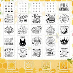 Panitay 100 Pcs White Baby Bodysuits Bibs Kit 25 Guests, Bee - Image 4