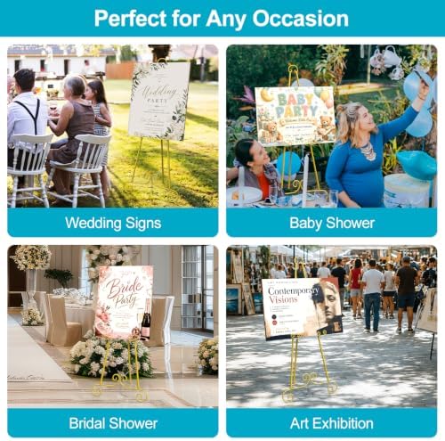 2-Pack Easel Stand for Signs, 46" H Wedding Poster Stands. - Image 3