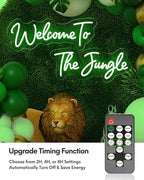 30x6 Inch Large Welcome to The Jungle Neon Sign With Timing Remote, Green Theme LED Sign for Home Office Decor, Jungle Light for Wall Decorations, Plant Shop - Image 4