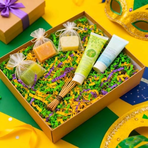 10LB Gold Green Purple Crinkle Cut Paper Shred Filler, Crinkle Paper Shreds - Image 3