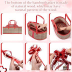 Reallnaive 12 Set 12“ Fall Thanksgiving Bamboo Empty Gift Basket, Oval - Image 3