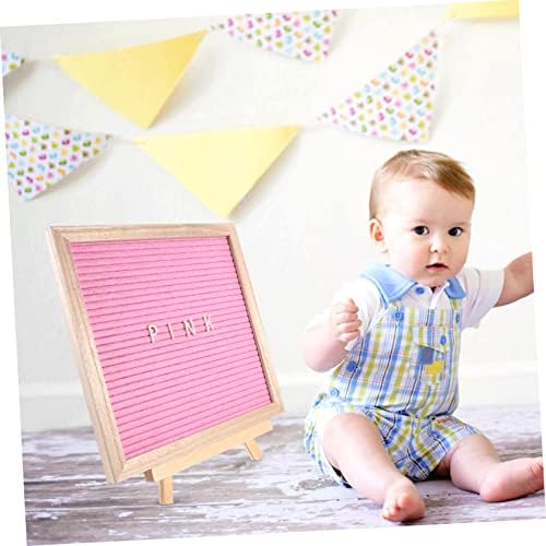 Pink Felt Letter Board Double-sided with Wooden Frame - Image 4