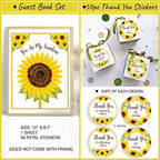 207 PC Sunflower Baby Shower Decorations for Girl or Boy Kit – Welcome Baby Pre-Strung Banners, Flower Vine, Guestbook, Sash, Daddy Pin Yellow Balloons Cake Toppers Fans Lantern Games & Favor Stickers - Image 5