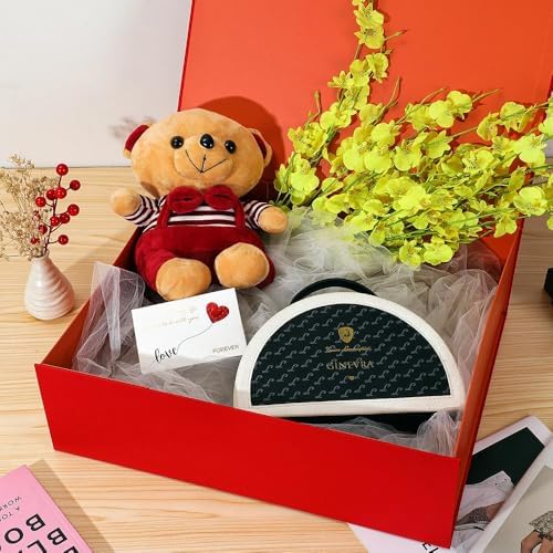 Extra Large Red Gift Box 3 Pack 19x16x6 Inches,Gift Boxs for Presents with Lid Magnetic Closure Collapsible,Bridesmaid Proposal Box,Birthday, Christmas,for Clothes and Large Gifts - Image 5