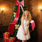 Giant Bow Decoration, Big Bows for Backdrop 75x18 Inch,Bow Themed Room Decor,Large Satin Decorative Bows for Wedding Engagement Bachelorette Baby Shower Bridal Christmas (Red, 75x18 Inch) - Image 6