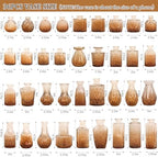 Set of 36 Glass Bud Vases Small Flower Vases for Centerpieces(Amber) - Image 2