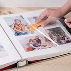 Large Photo Album Self Adhesive 4x6 5x7 3x5 8.5x11 Scrapbook Magnetic Album DIY Scrap Book Length 13 x Width 12.8 (Inches) 120 Sticky Pages Linen Cover DIY Photo Album (Grass Green) - Image 2