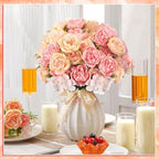 Geosar 8 Bundles Artificial Peonies Flowers,Pink, Yellow - Image 4